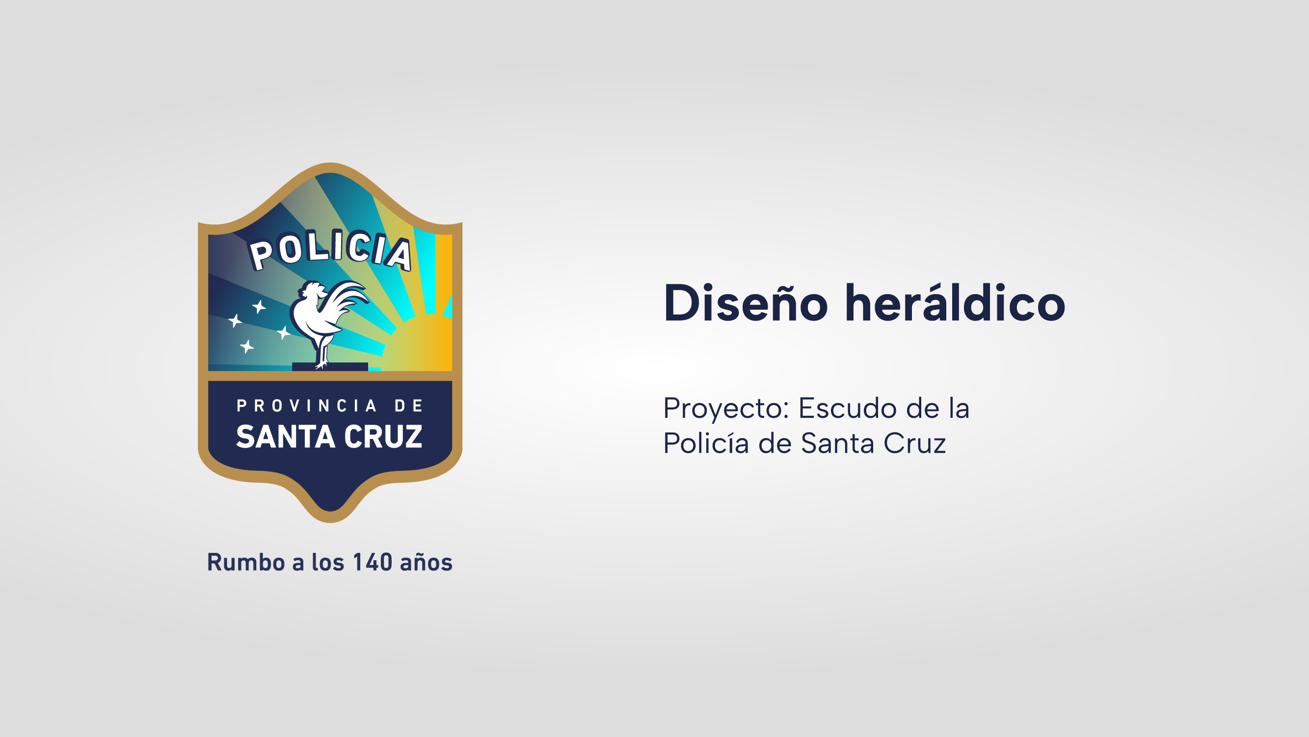 Diseño heráldito: proyecto escudo de la policía de santa cruz