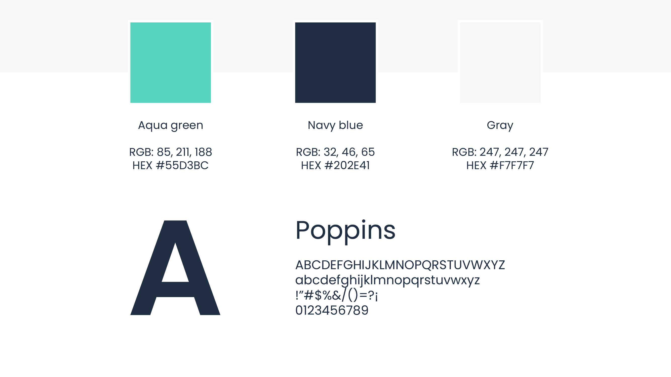 InPorta Branding: Aqua Green and Navy Blue Palette